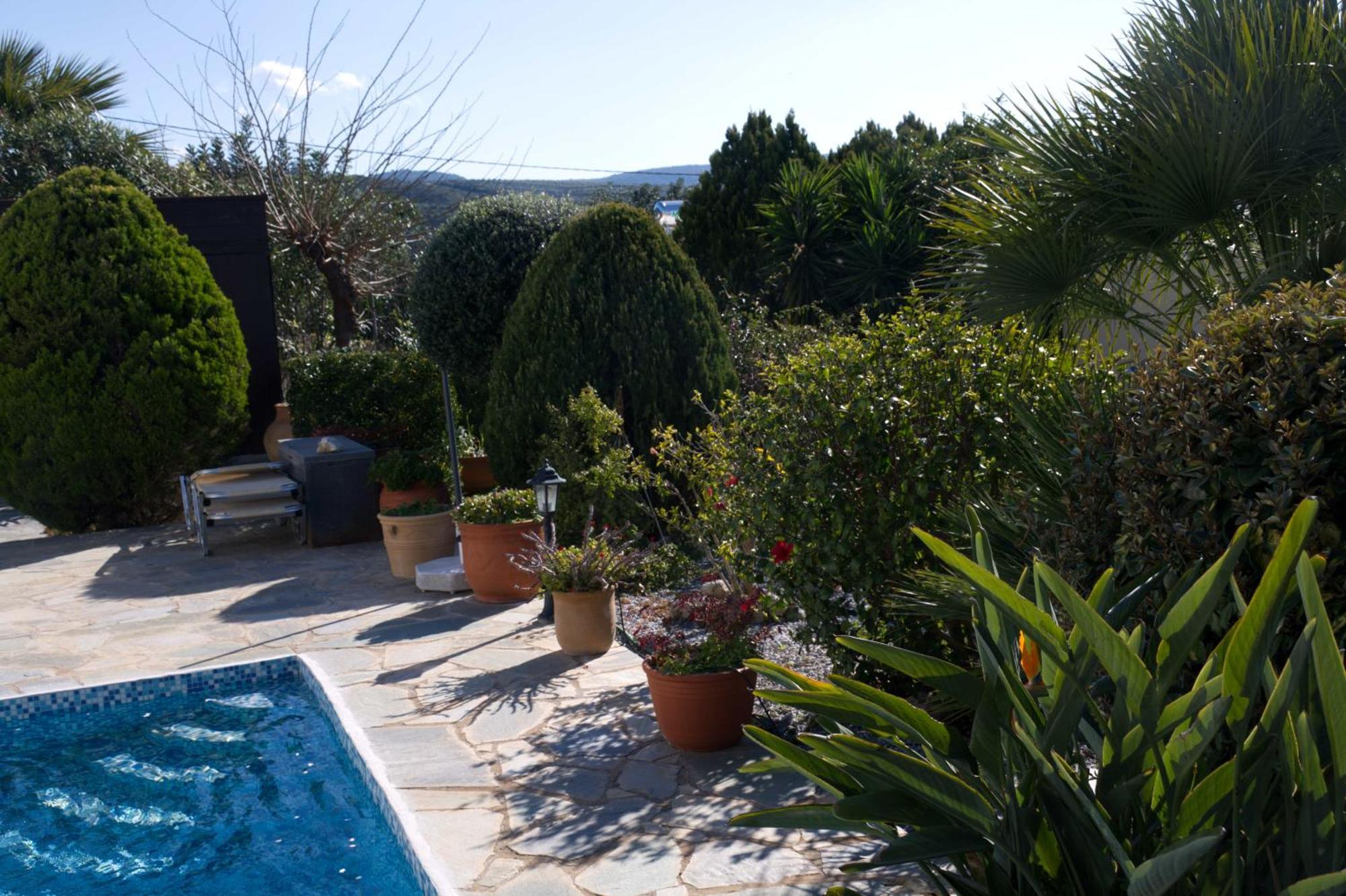 Gemuetliche Villa Mailin Priv. Pool Schoene Aussicht Skouloúfia エクステリア 写真