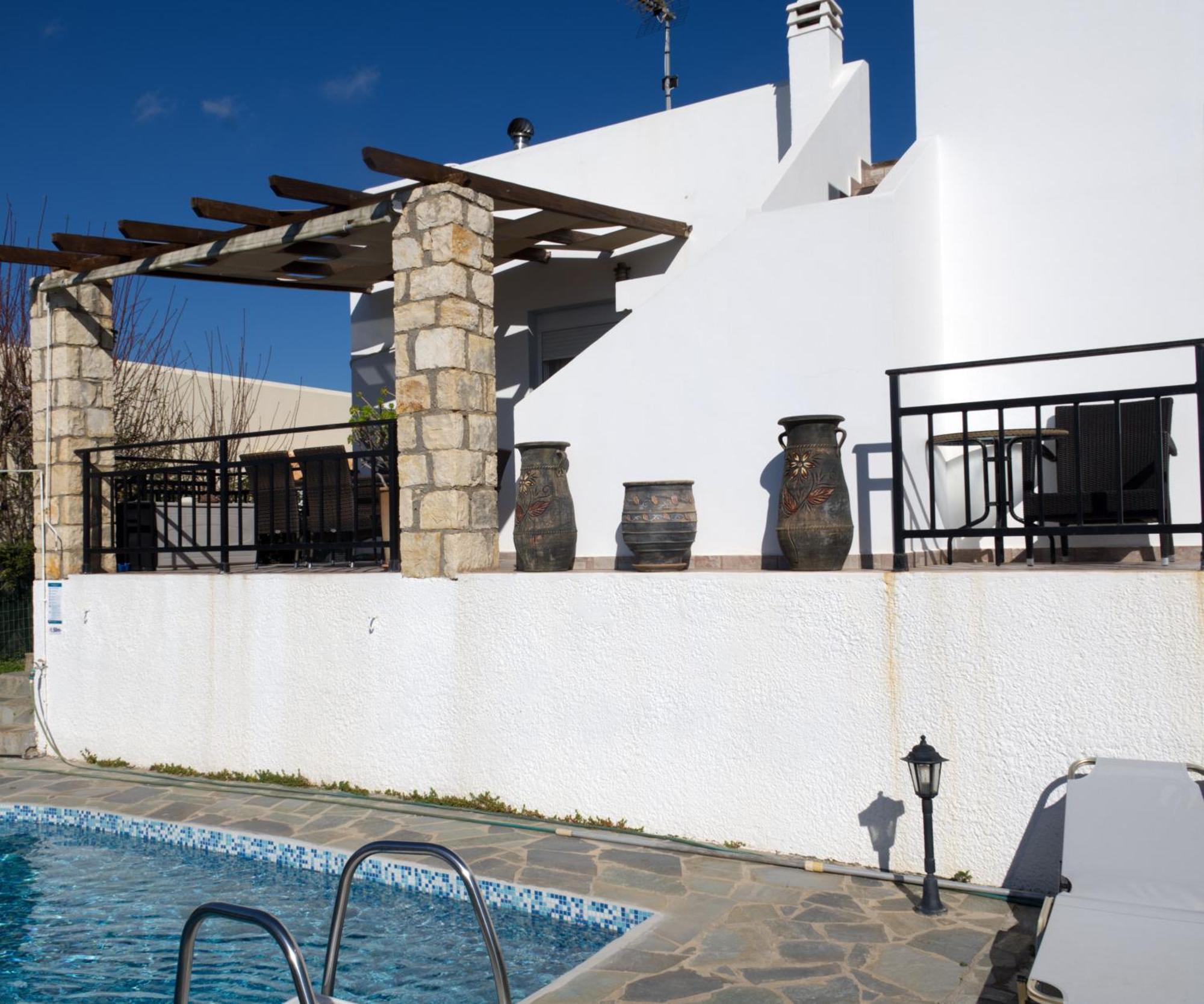 Gemuetliche Villa Mailin Priv. Pool Schoene Aussicht Skouloúfia エクステリア 写真